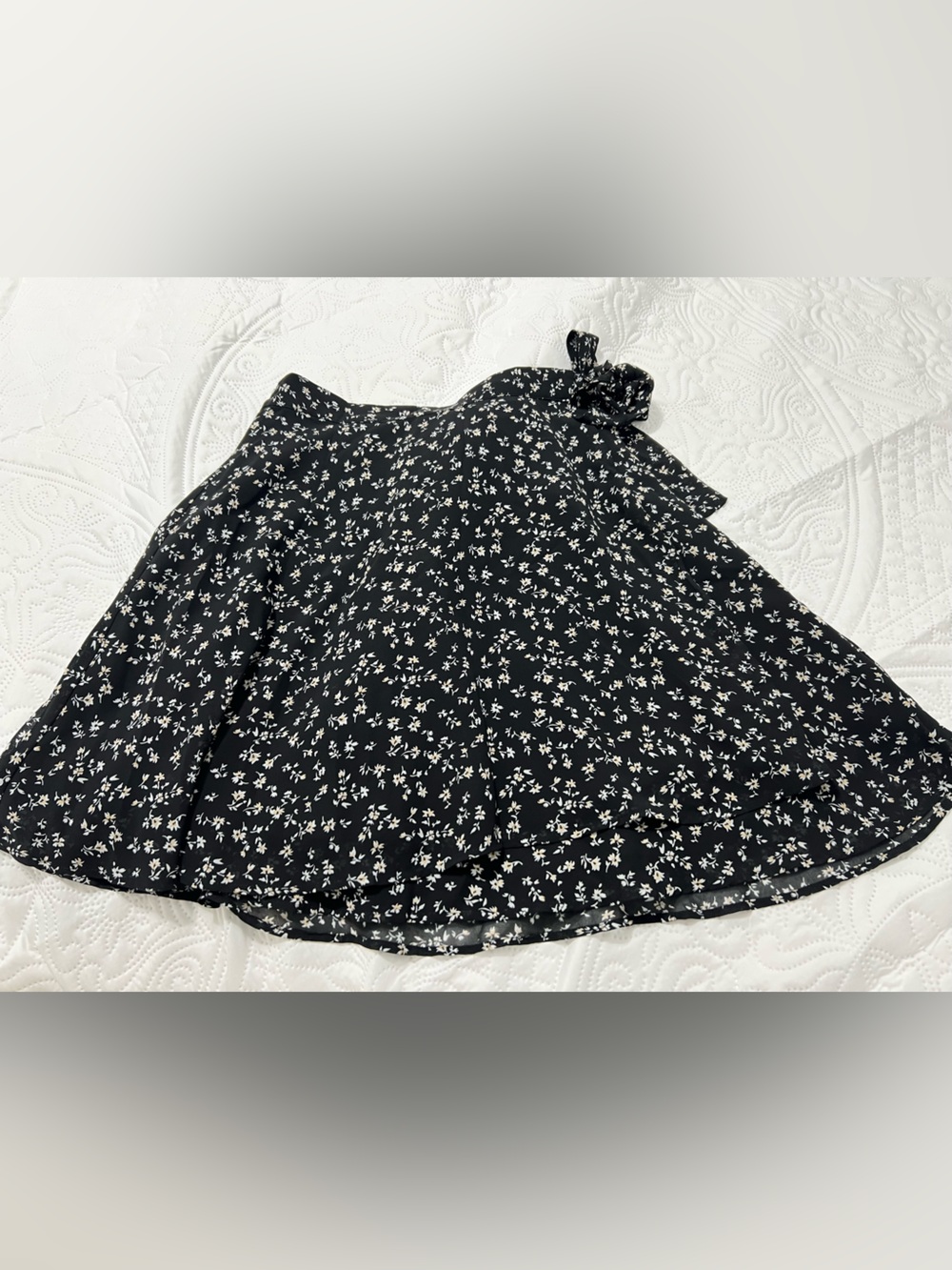 Small Black Floral Forever 21 Skirt